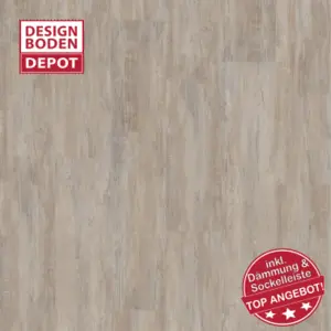 Landhausdiele 4V Erle hell Rigid Vinyl im Angebot inklusive Spezial-dämmung & Sockelleiste Erle Jesolo Rigid Vinyl, Klick-Vinyl