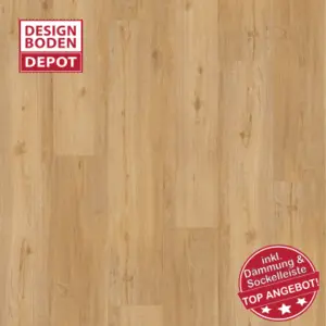 Landhausdiele 4V Natureiche Rigid Vinyl im Angebot inklusive Spezial-dämmung & Sockelleiste Natureiche Alessio Rigid Vinyl, Klick-Vinyl