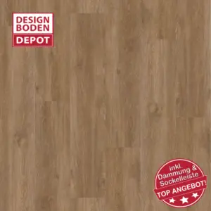 Landhausdiele 4V Eiche Natur Rigid Vinyl im Angebot inklusive Spezial-dämmung & Sockelleiste Eiche Rimini Rigid Vinyl, Klick-Vinyl